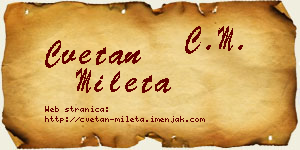 Cvetan Mileta vizit kartica